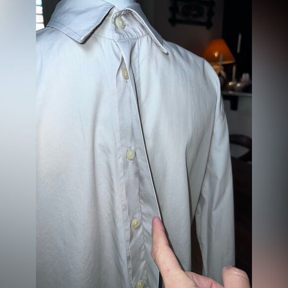 Dolce & Gabbana Slim Fit Stretch Dress Shirt Gray Kent Collar Italy 16.5 Luxury - Picture 9 of 11